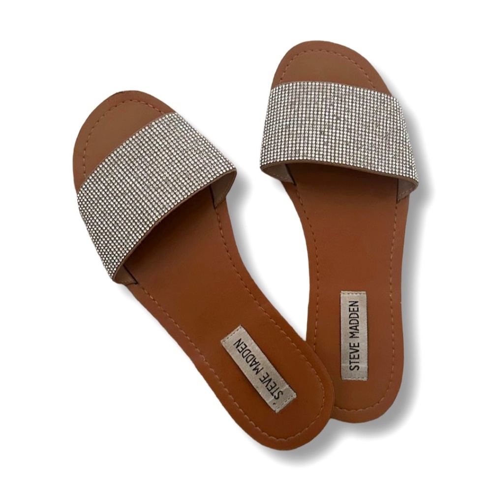 Steve Madden Crystal Slides